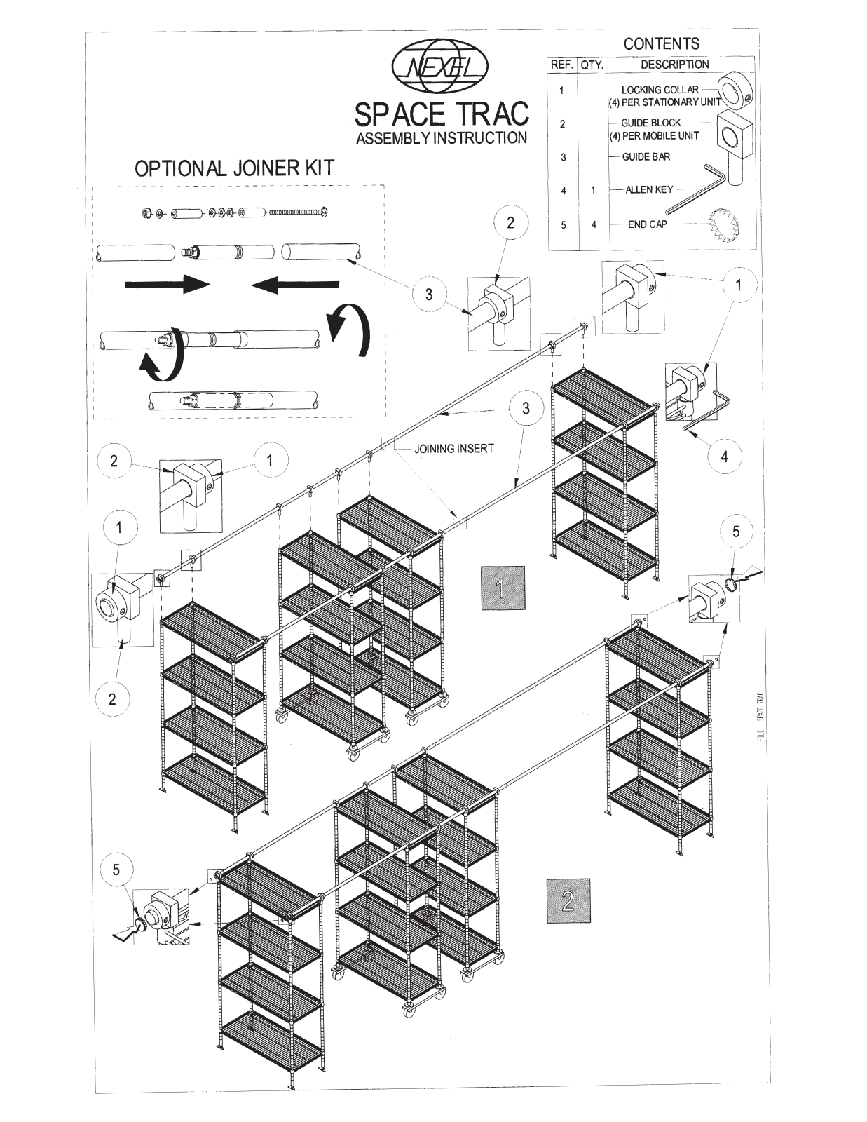 Nexel wire SPACE TRAC assembly instructions - ManualMachine.com