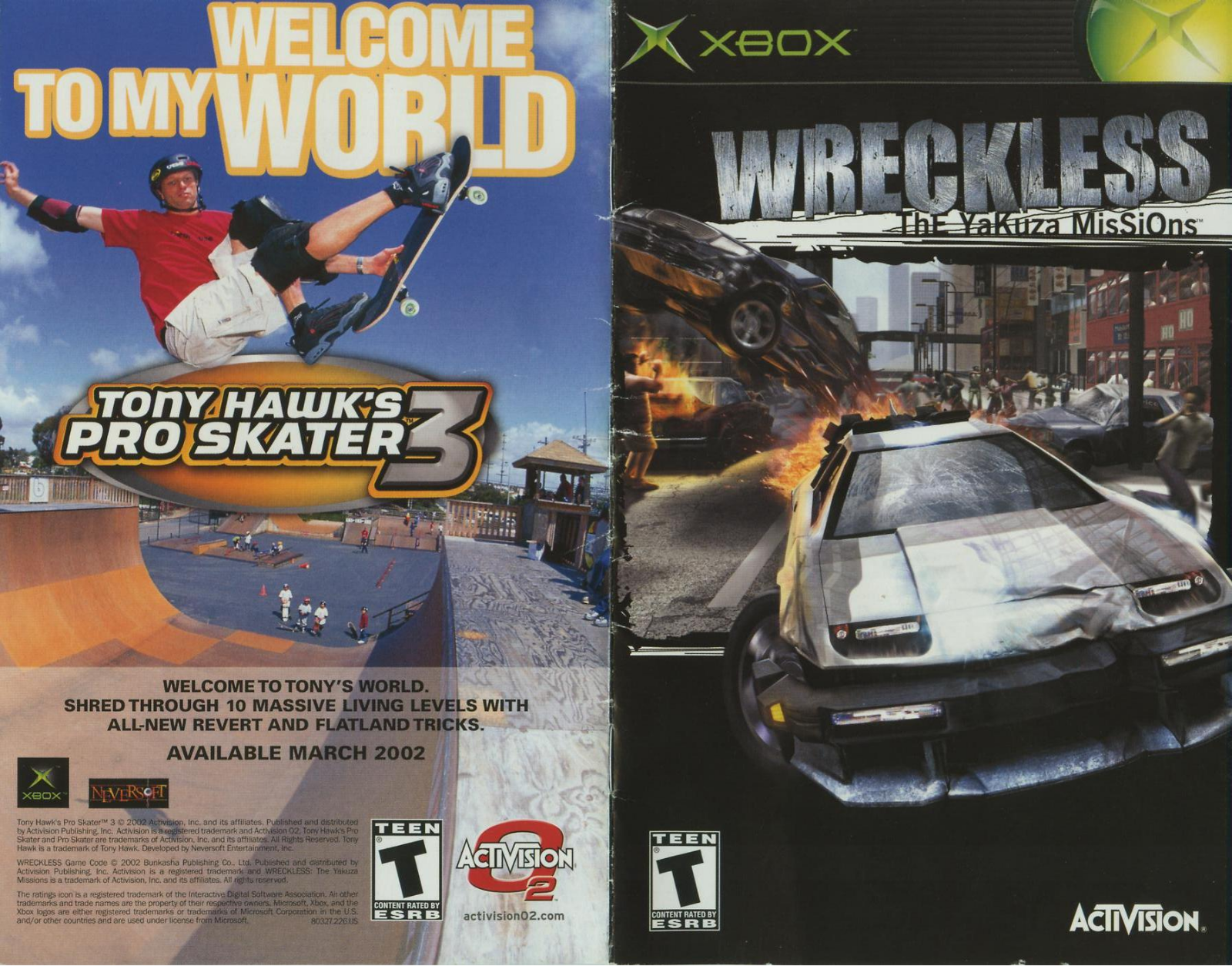 Games Microsoft XBOX WRECKLESS-THE YAKUZA MISSIONS User Manual