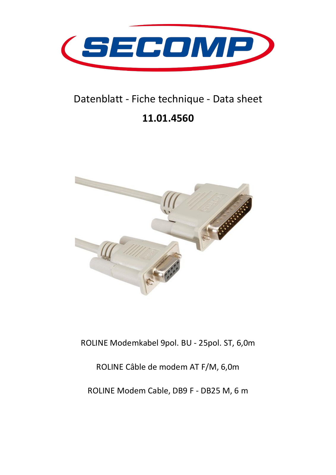 ROLINE 11014560 Datasheet - ManualMachine.com
