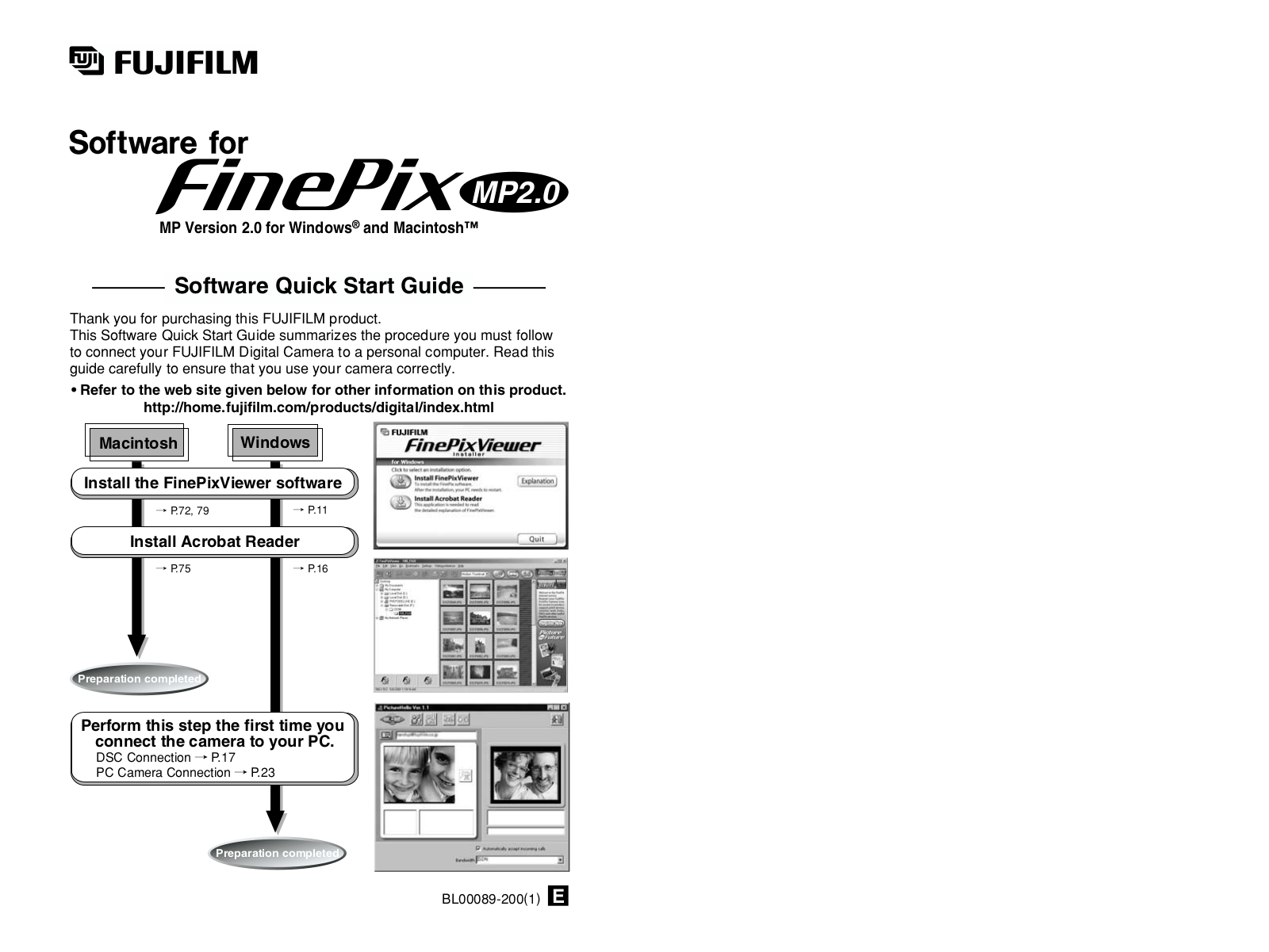Fujifilm FinePix 30i Installation Guide