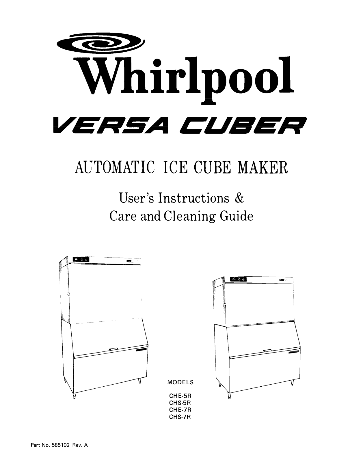 Whirlpool CHS-7R, CHS-5R, CHE-7R User Manual - ManualMachine.com