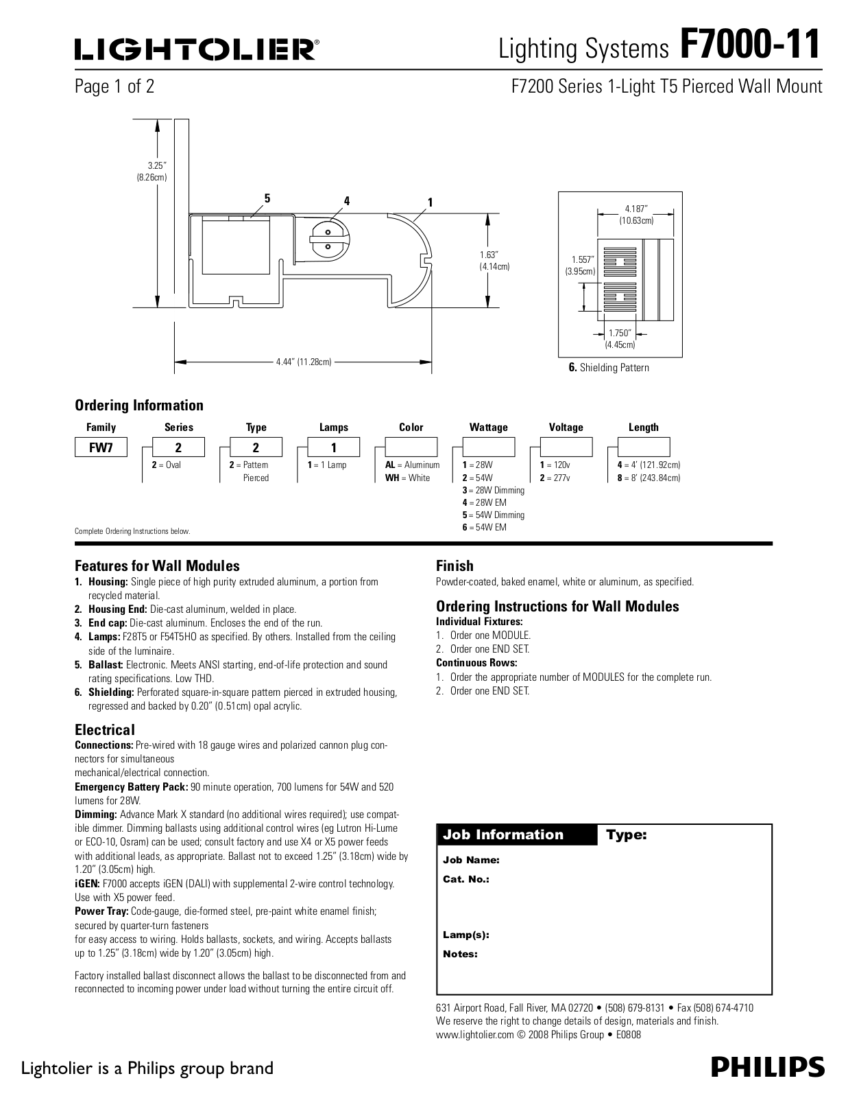 Lightolier F7000-11 User Manual