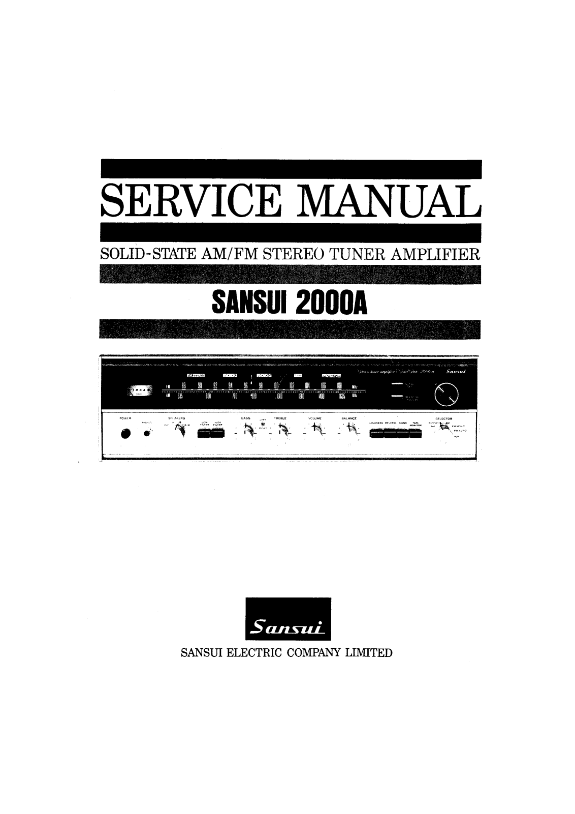 Sansui 2000-A Service Manual