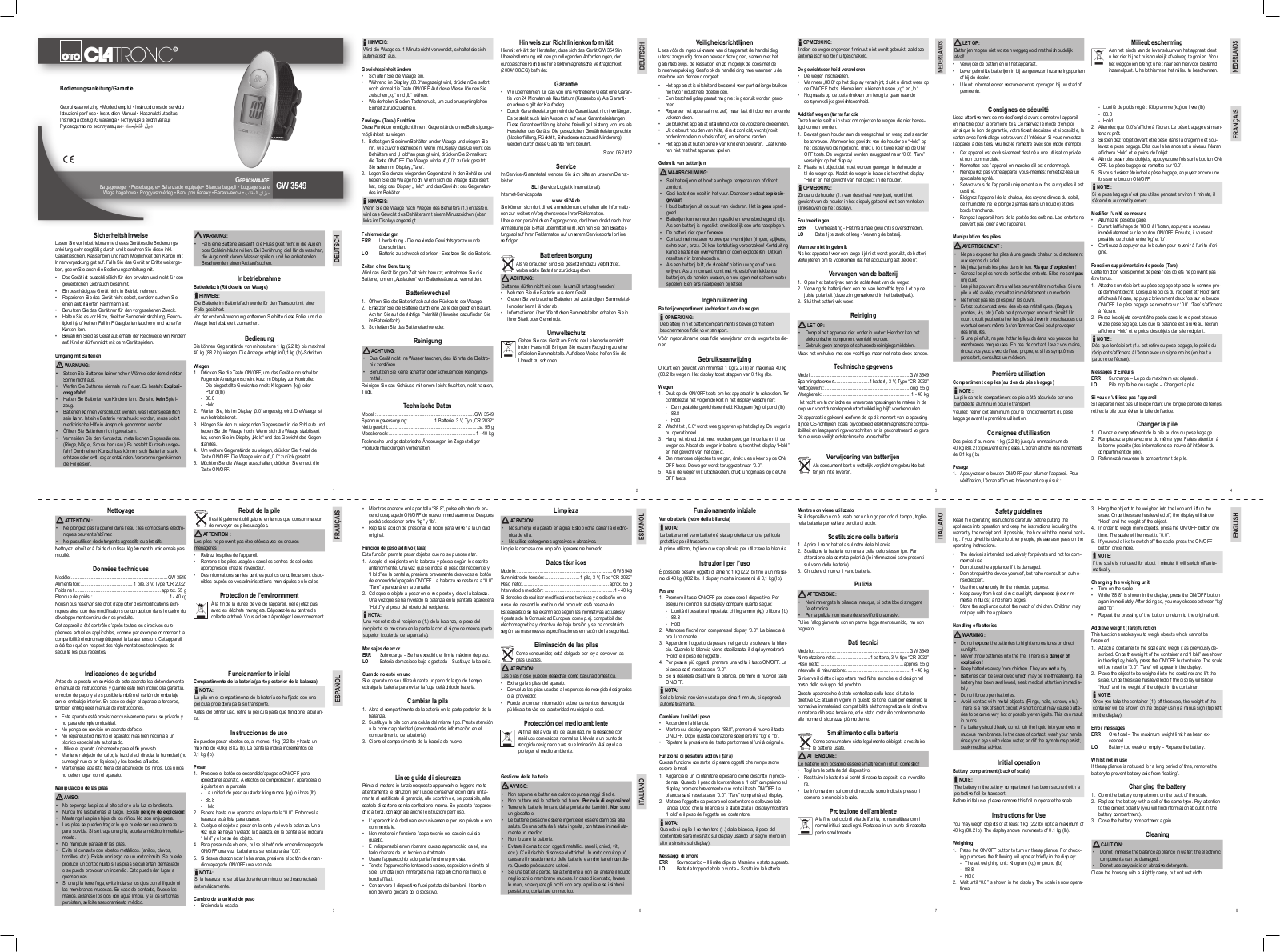 Clatronic GW 3549 Instruction Manual