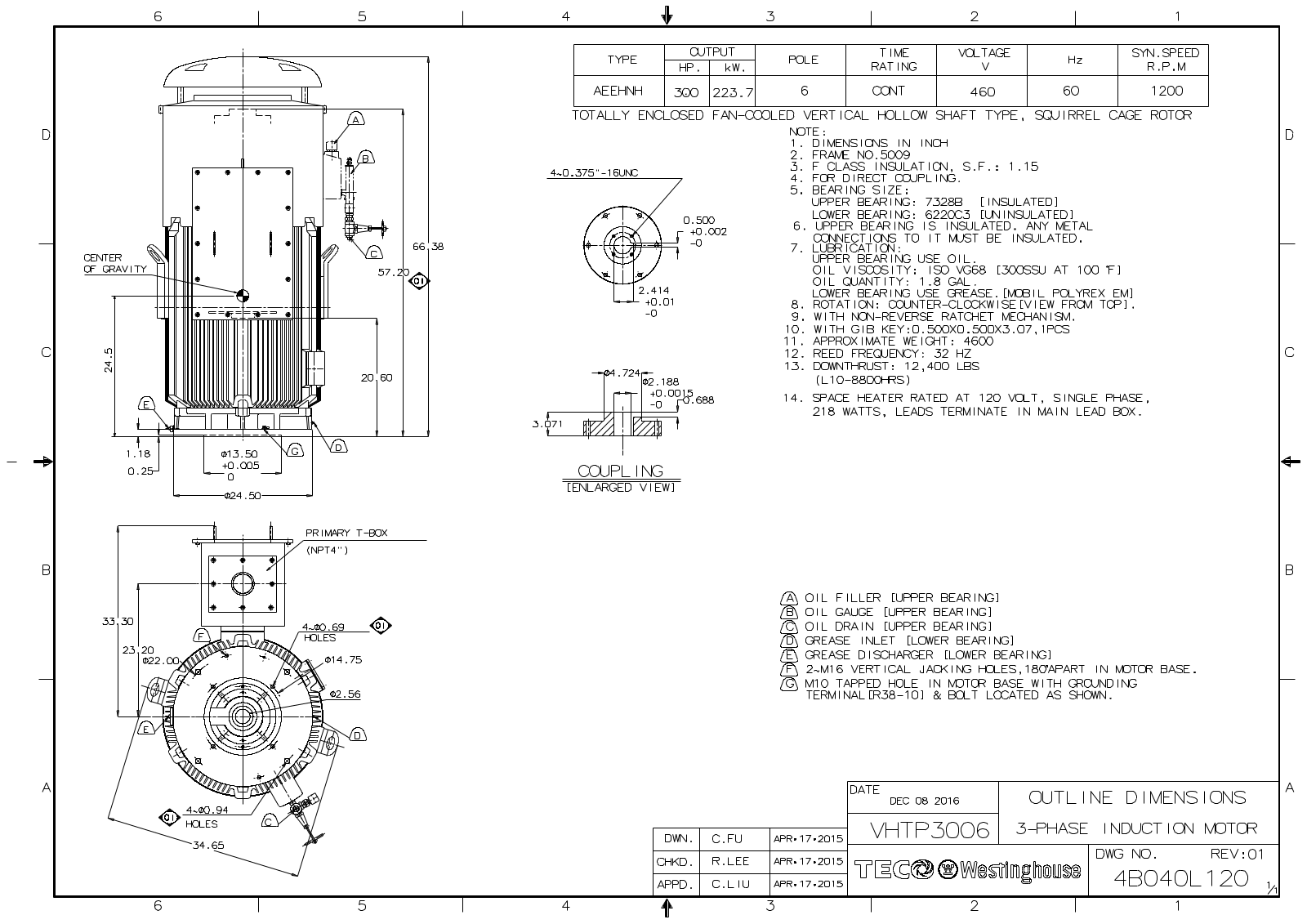 Teco VHTP3006 Reference Drawing