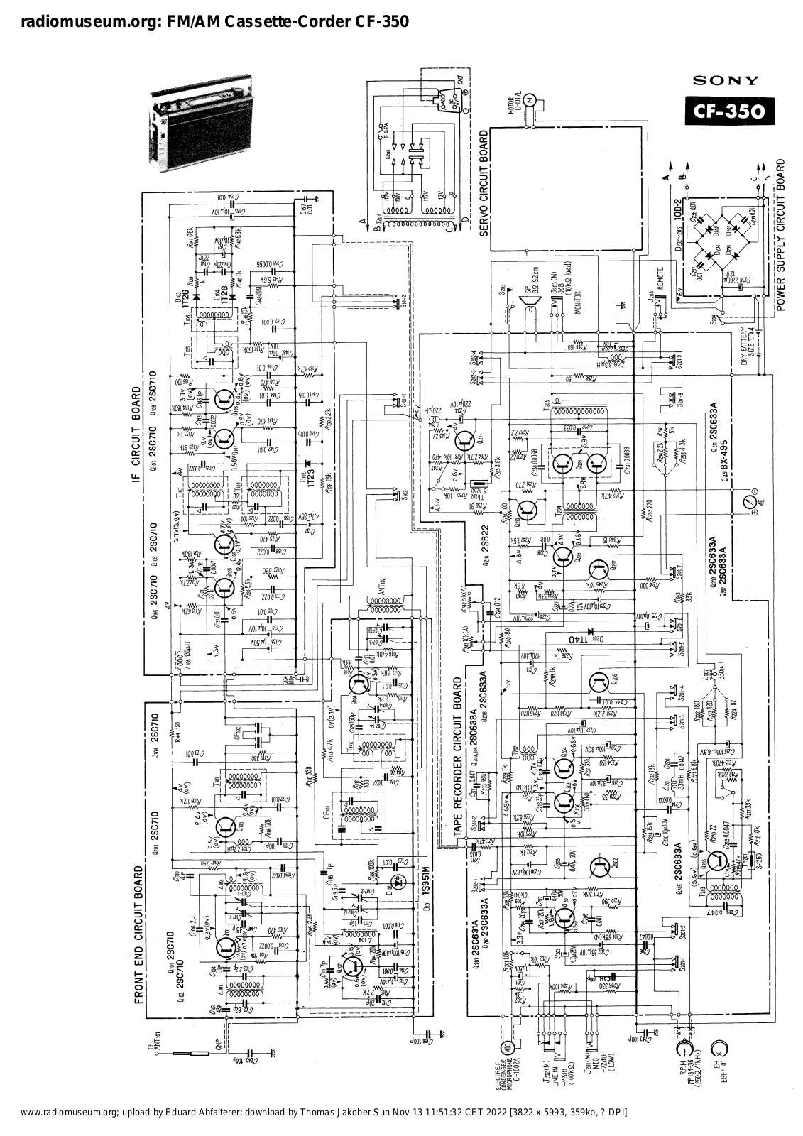 Sony CF-350 Service Manual