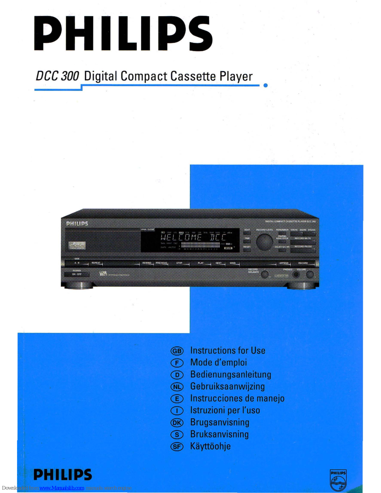 Philips DCC 300 User Manual - ManualMachine.com