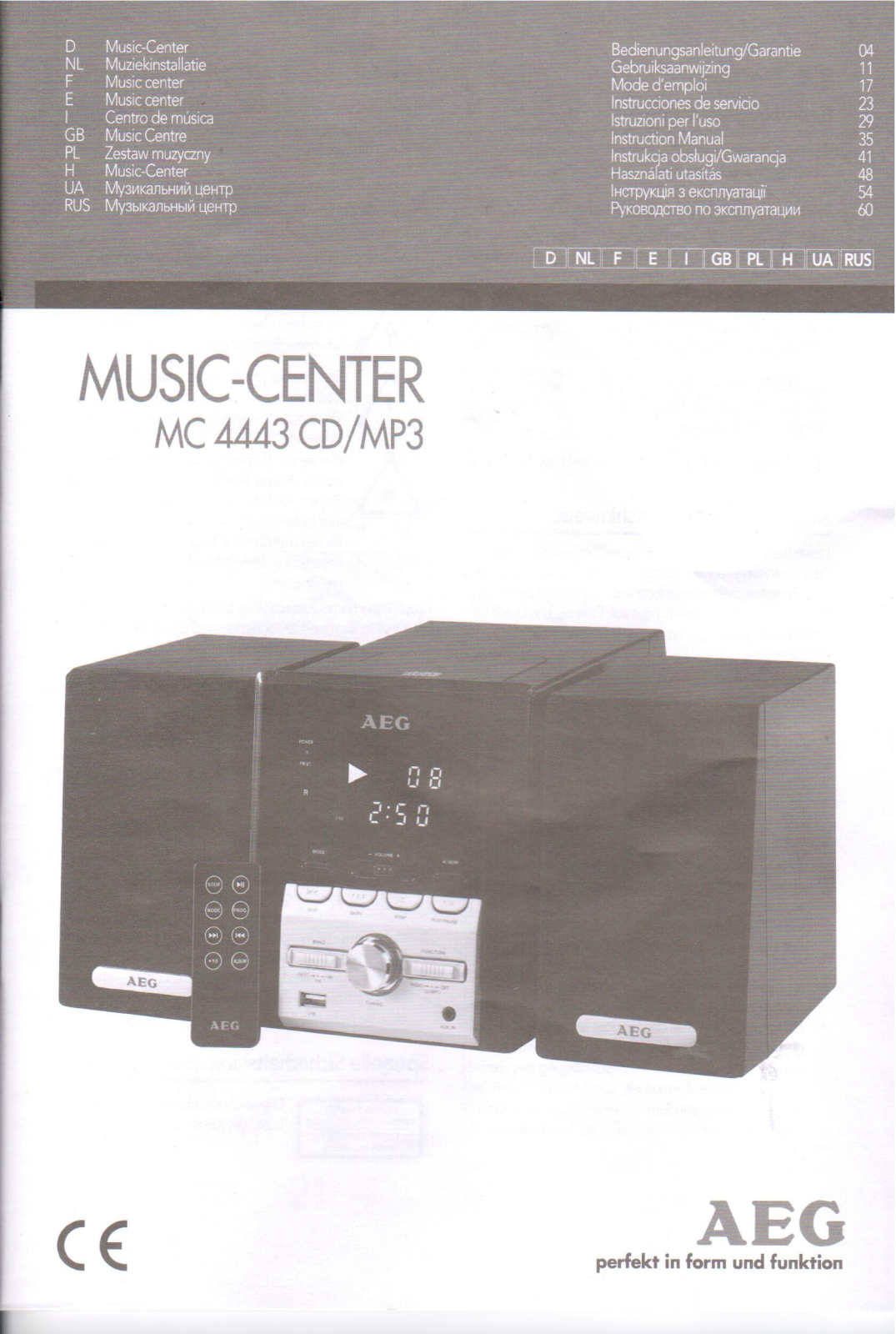 AEG MC 4443 User Manual