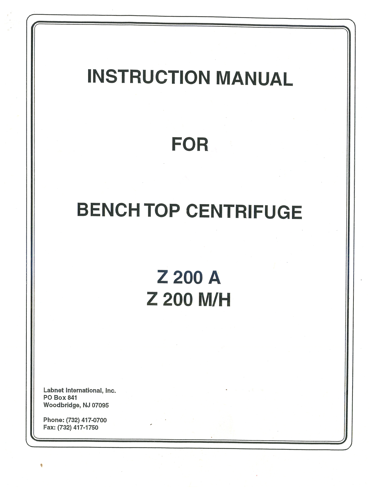 Hermle Z-200A, Z-200AM-H User Manual