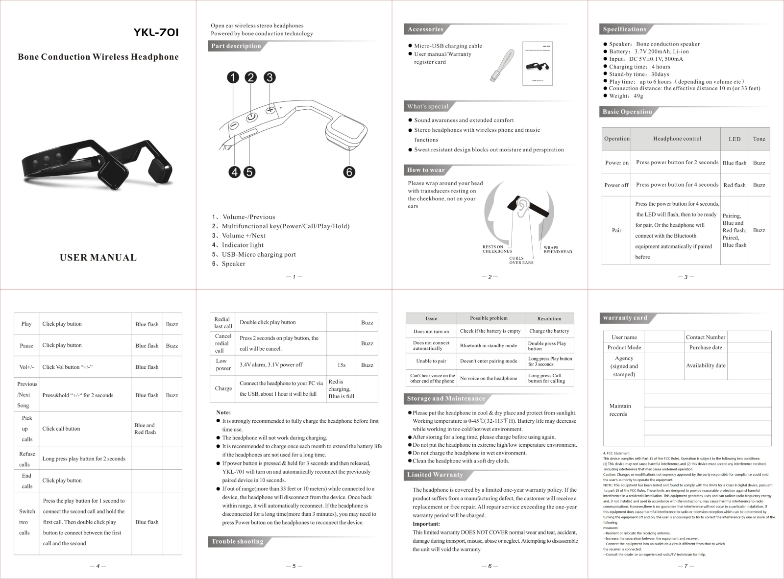 HAISHENGWEI ELECTRONICS YKL 701 User Manual