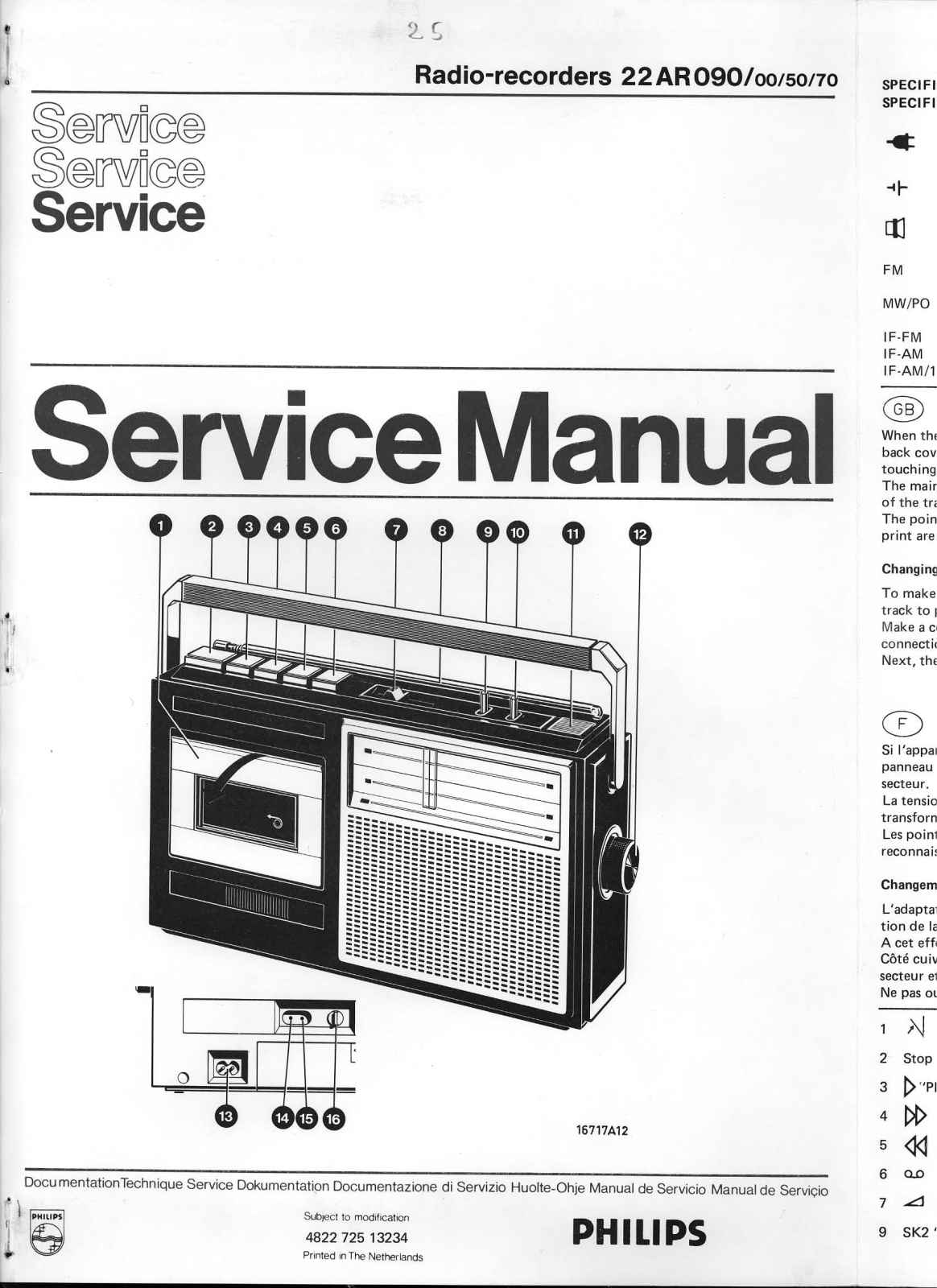 Philips 22-AR-090 Service Manual