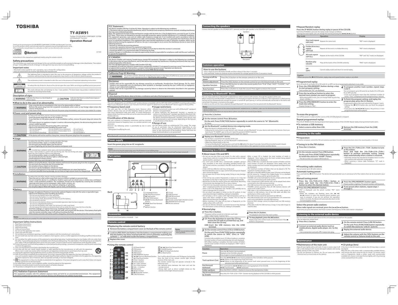 Guangzhou Panyu Juda Car Audio Equipment ASW91 User Manual