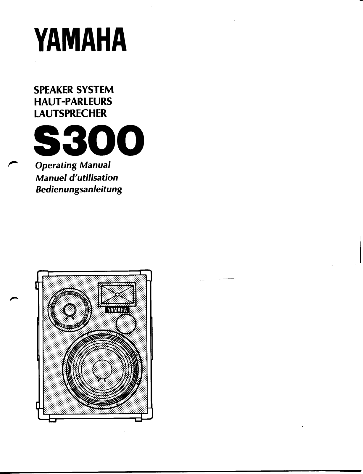 Yamaha S300 User Manual