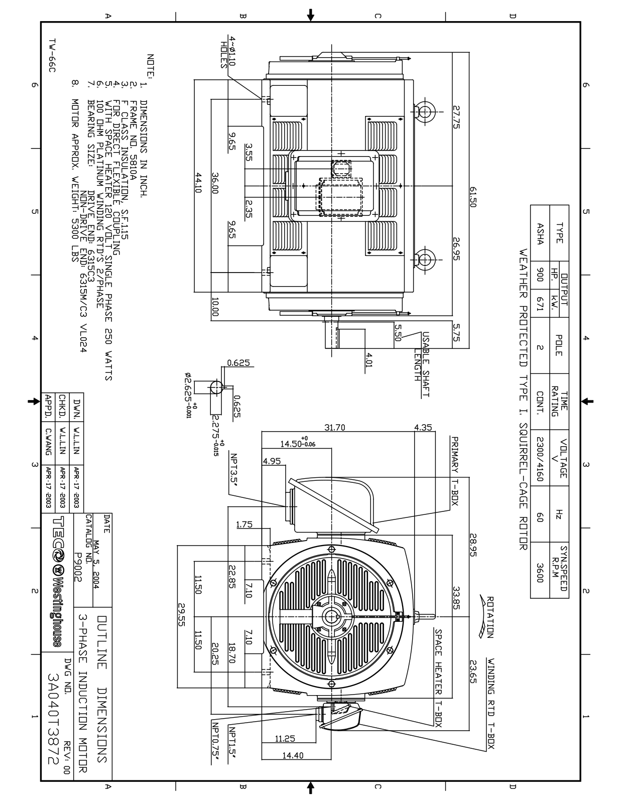 Teco P9002 Reference Drawing