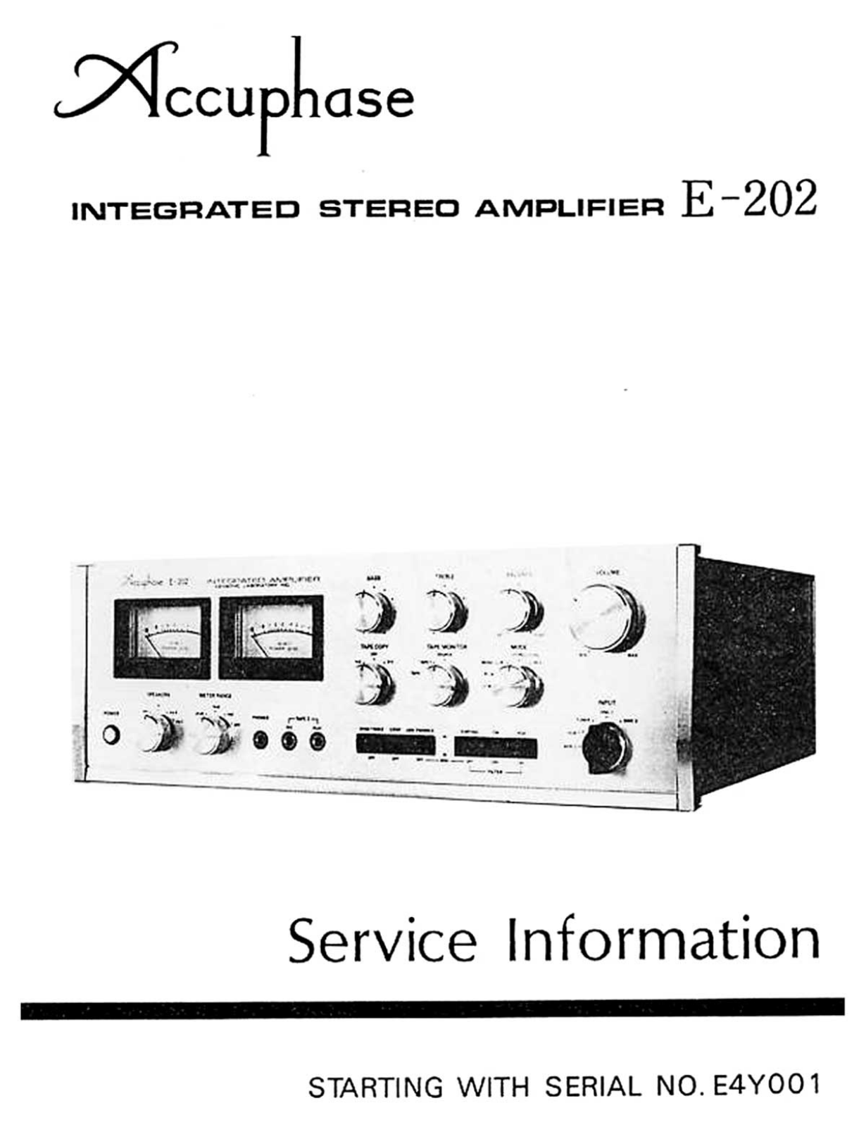 Accuphase E-202 Service Manual