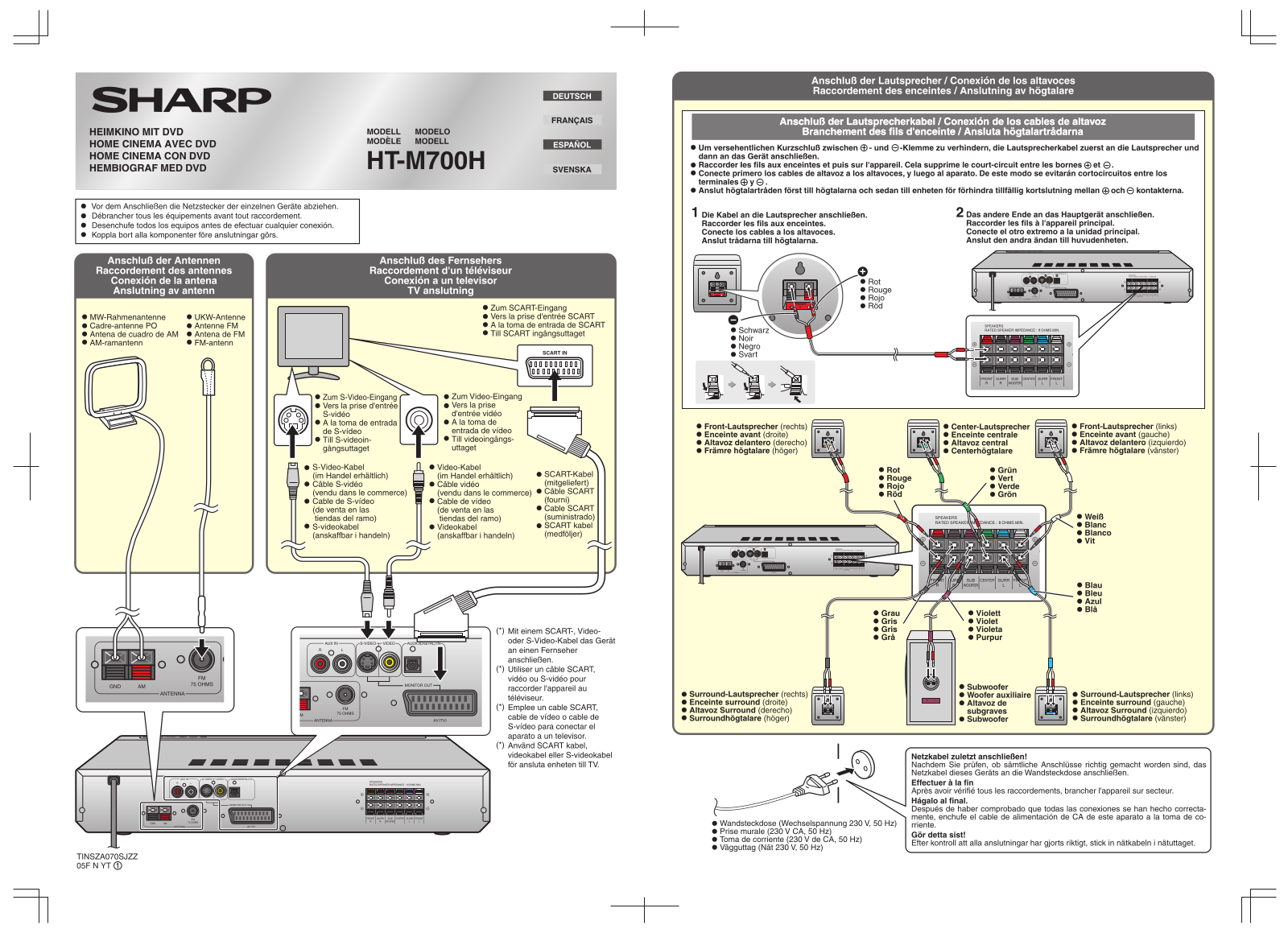 Sharp HT-M700H User Manual