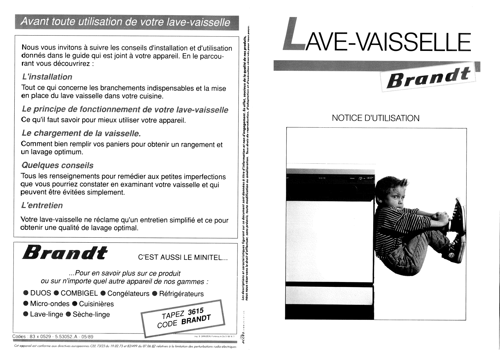 BRANDT LVT159 User Manual