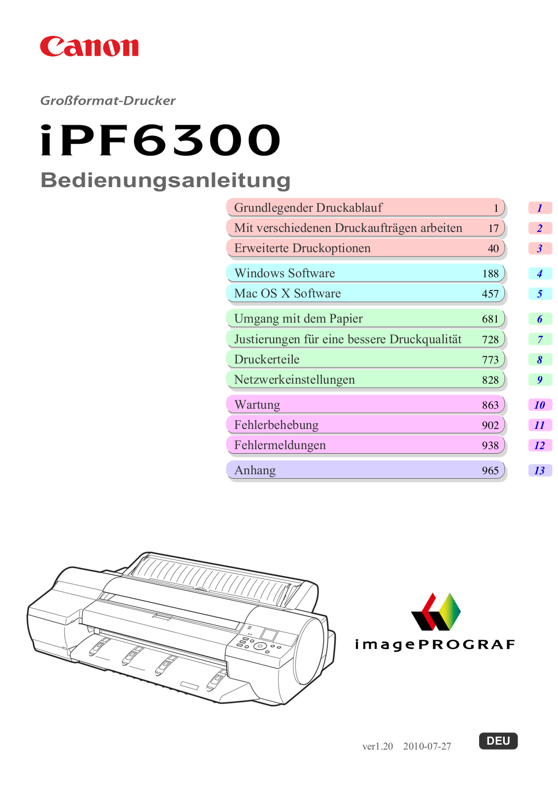 Canon IMAGEPROGRAF IPF6300 User Manual