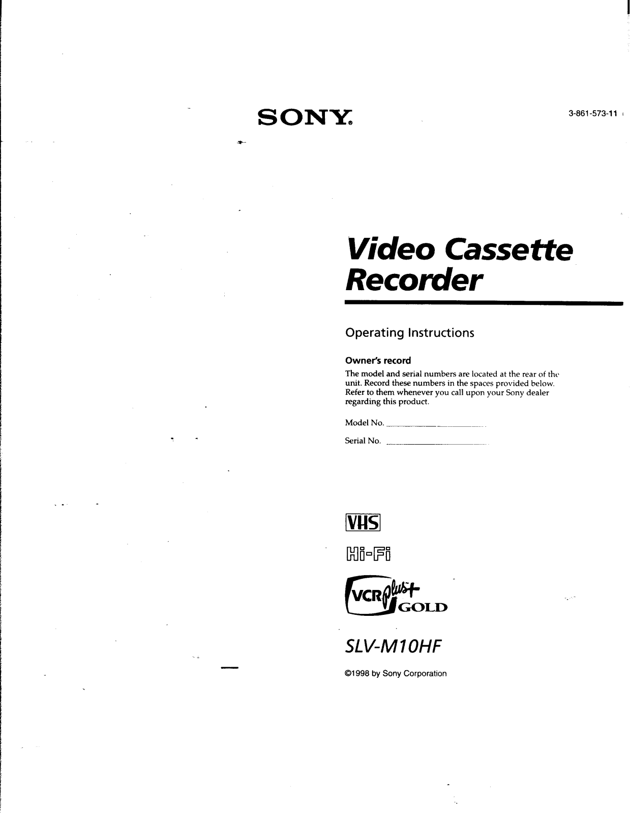 Sony SL-VM10HF User Manual
