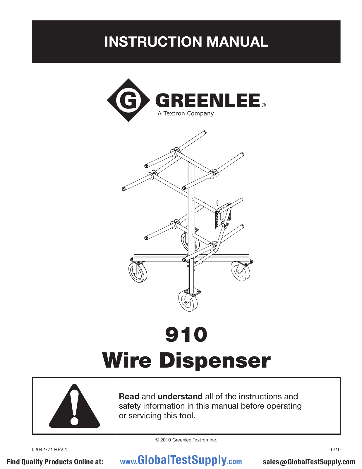 Greenlee 910 User manual - ManualMachine.com