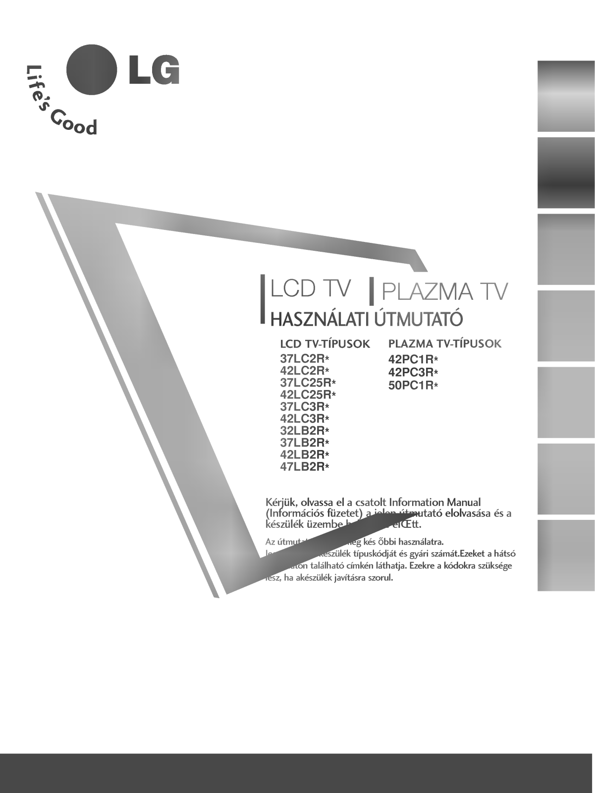 LG 42LC25R User manual