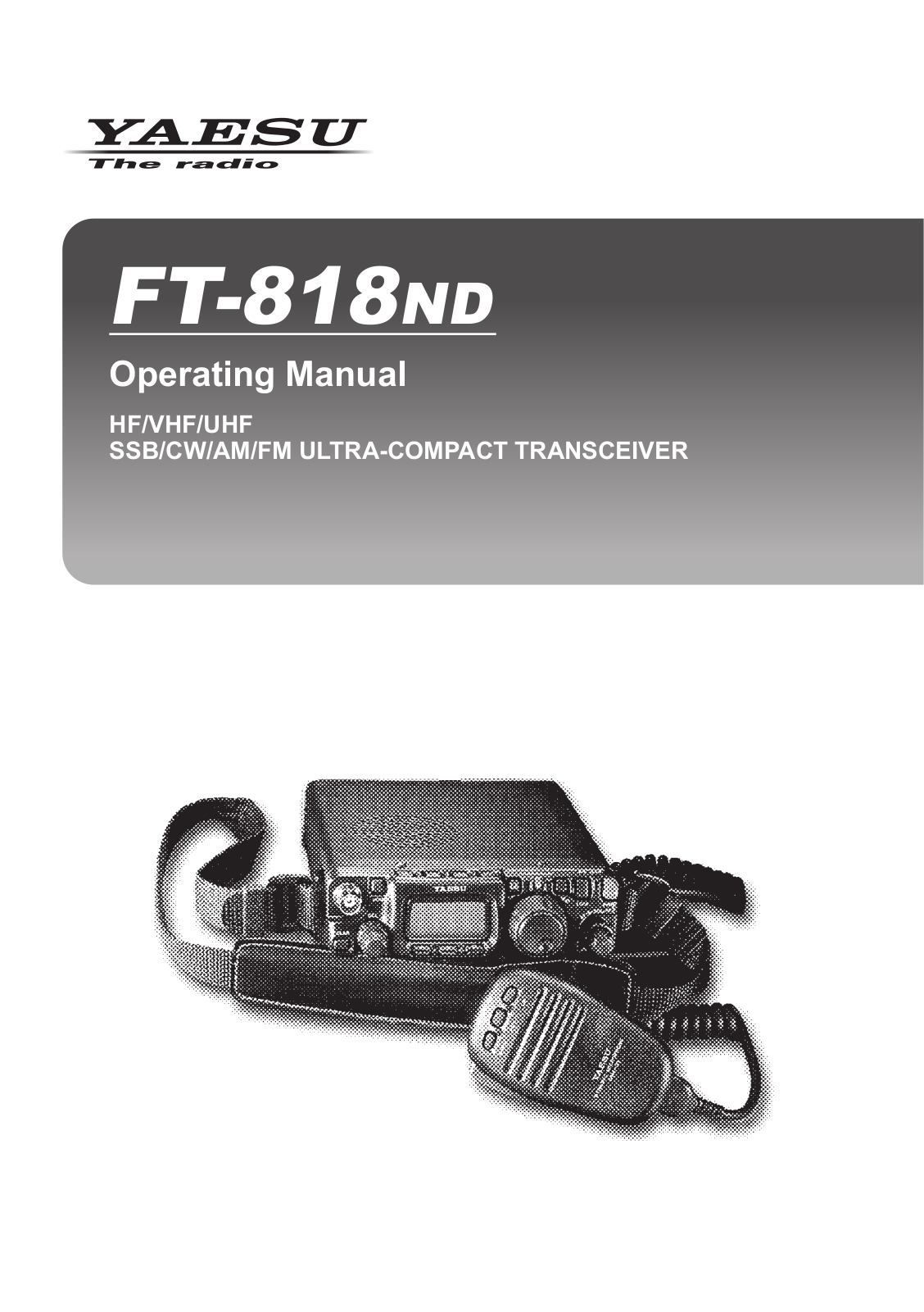 Yaesu FT-818ND Operating Manual