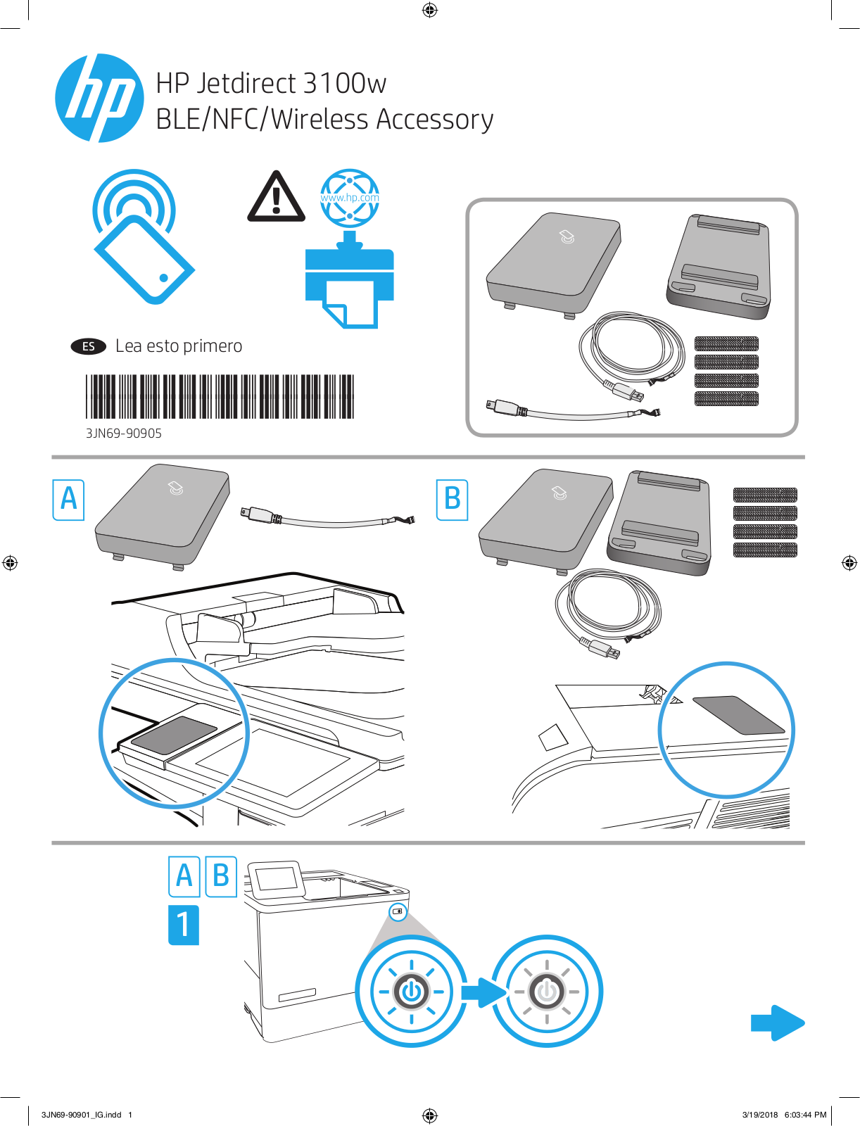 HP Jetdirect 3100w Setup guide