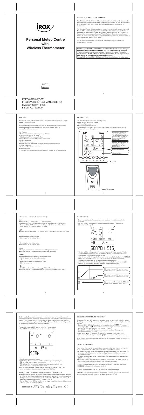 Irox EASY79 User Manual