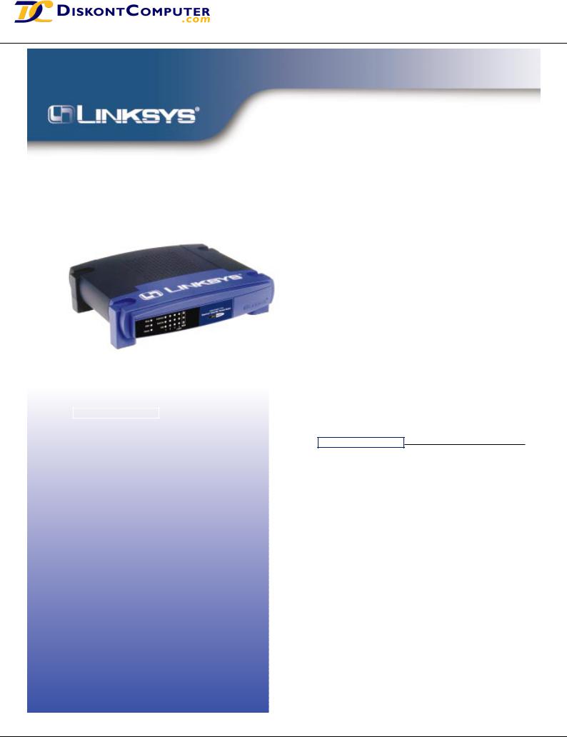 Linksys BEFSK41 User Manual
