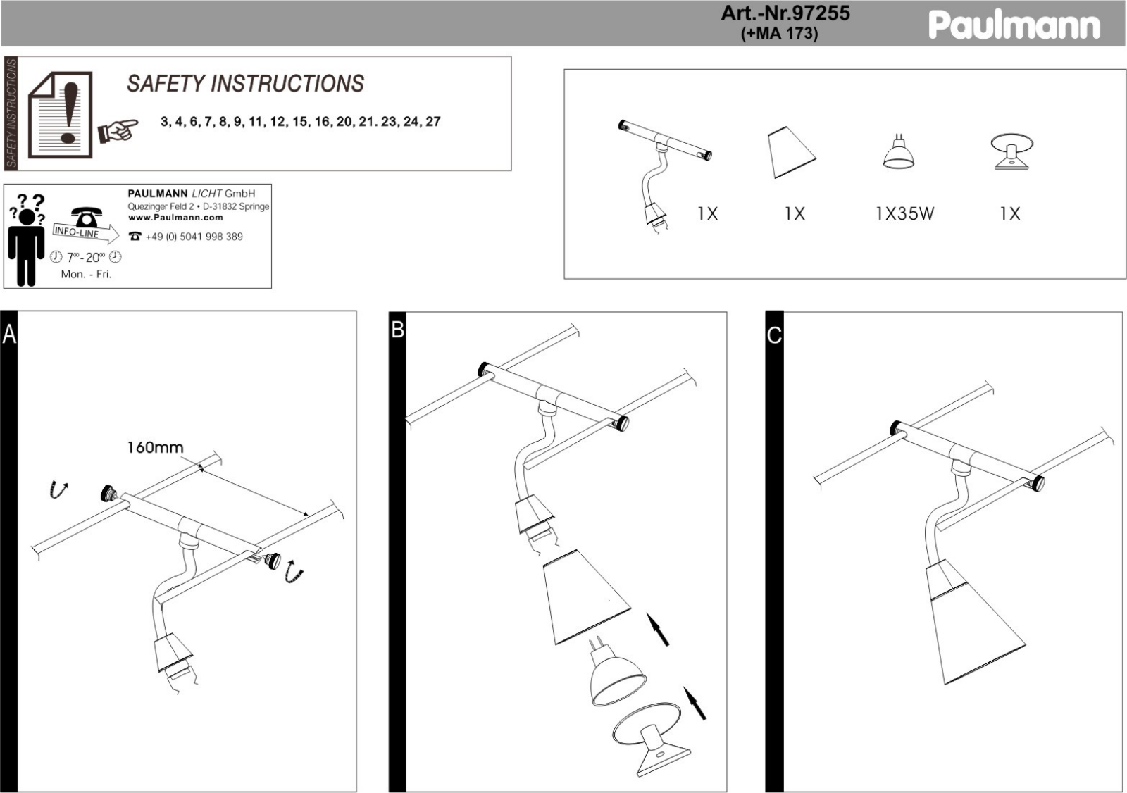 Paulmann 97255 Installation manual - ManualMachine.com