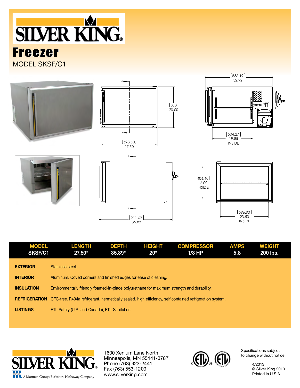 Silver King SKSF-C1 User Manual