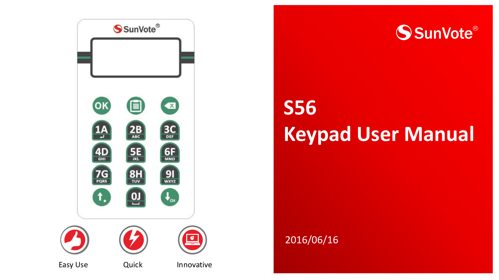 Changsha SunSky Electronic Design and Development SUNVOTEKEYS56 User Manual