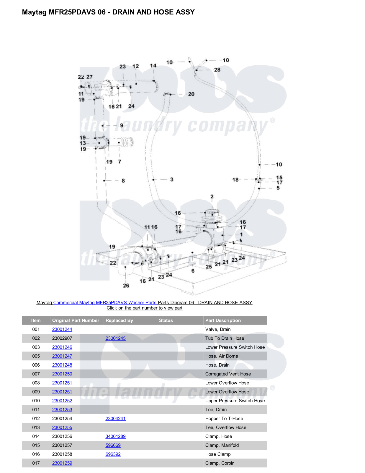 Maytag MFR25PDAVS Parts Diagram