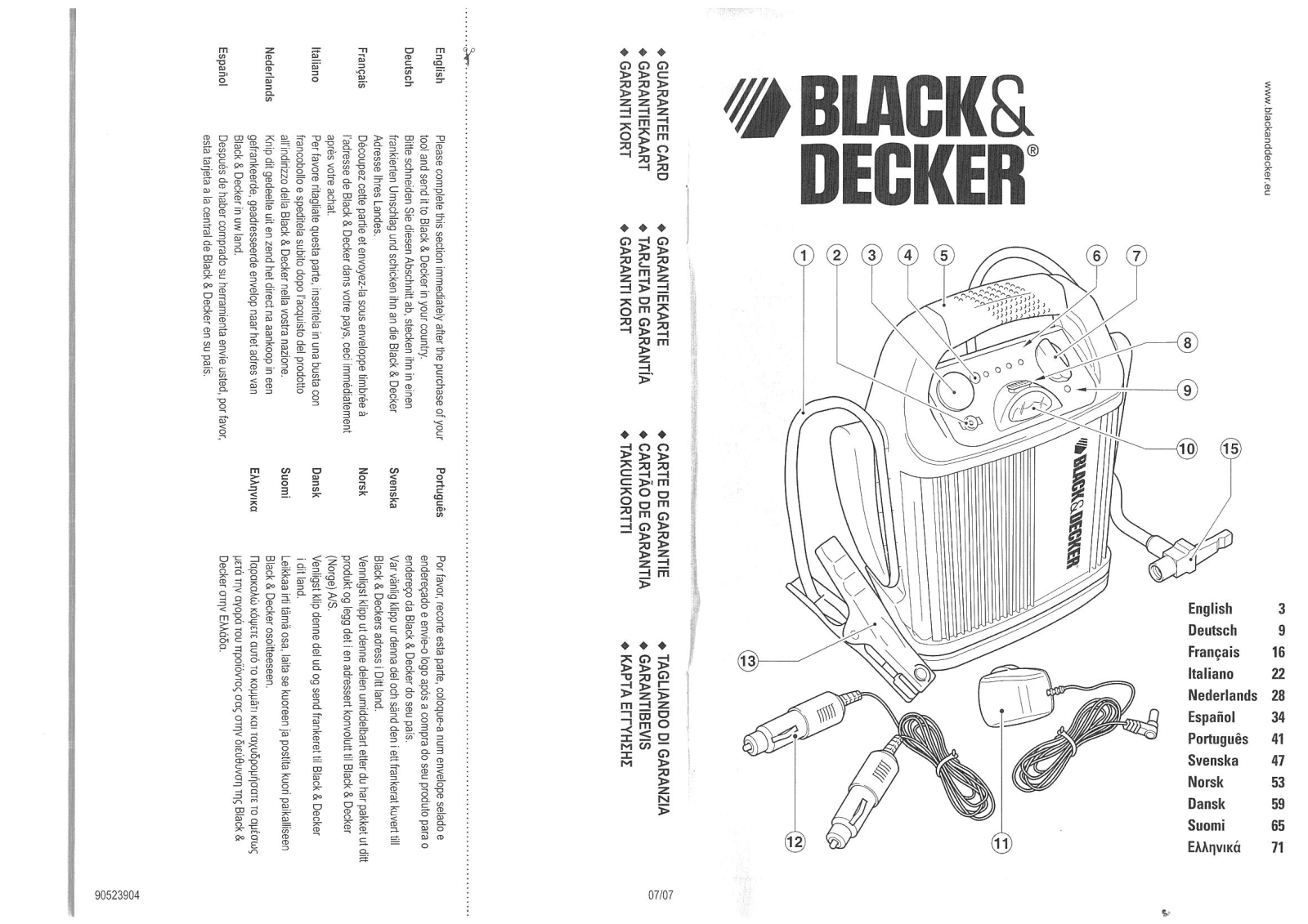 Black & Decker BDV0121 User guide