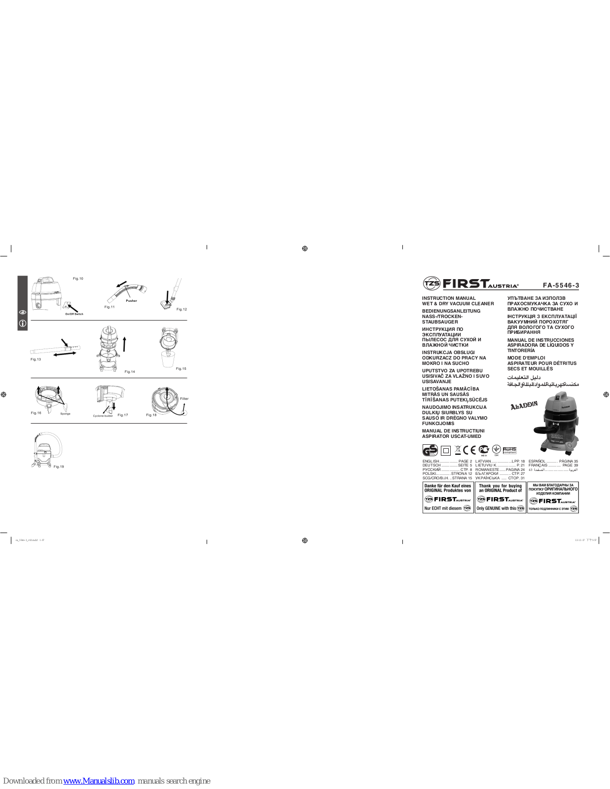 FIRST AUSTRIA FA-5546-3 Instruction Manual - ManualMachine.com