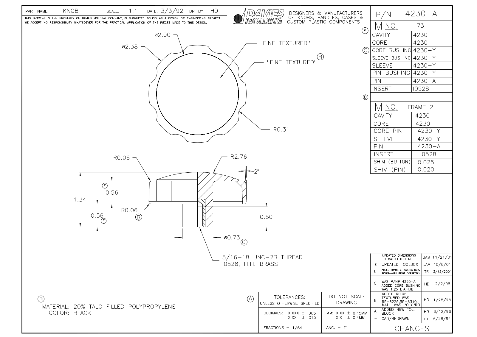 Davies Molding 4230-A Reference Drawing