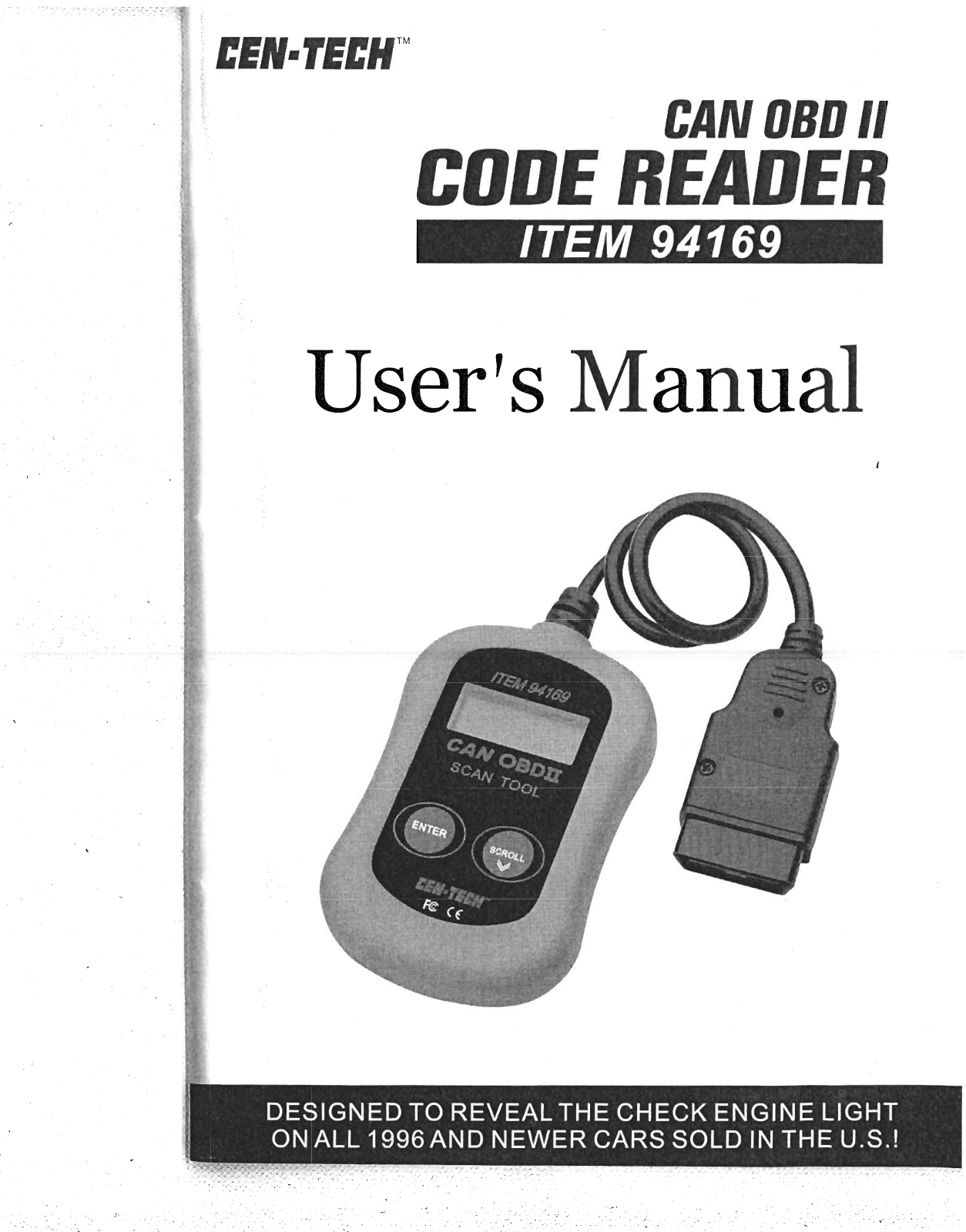 Centech CAN OBD II User guide - ManualMachine.com