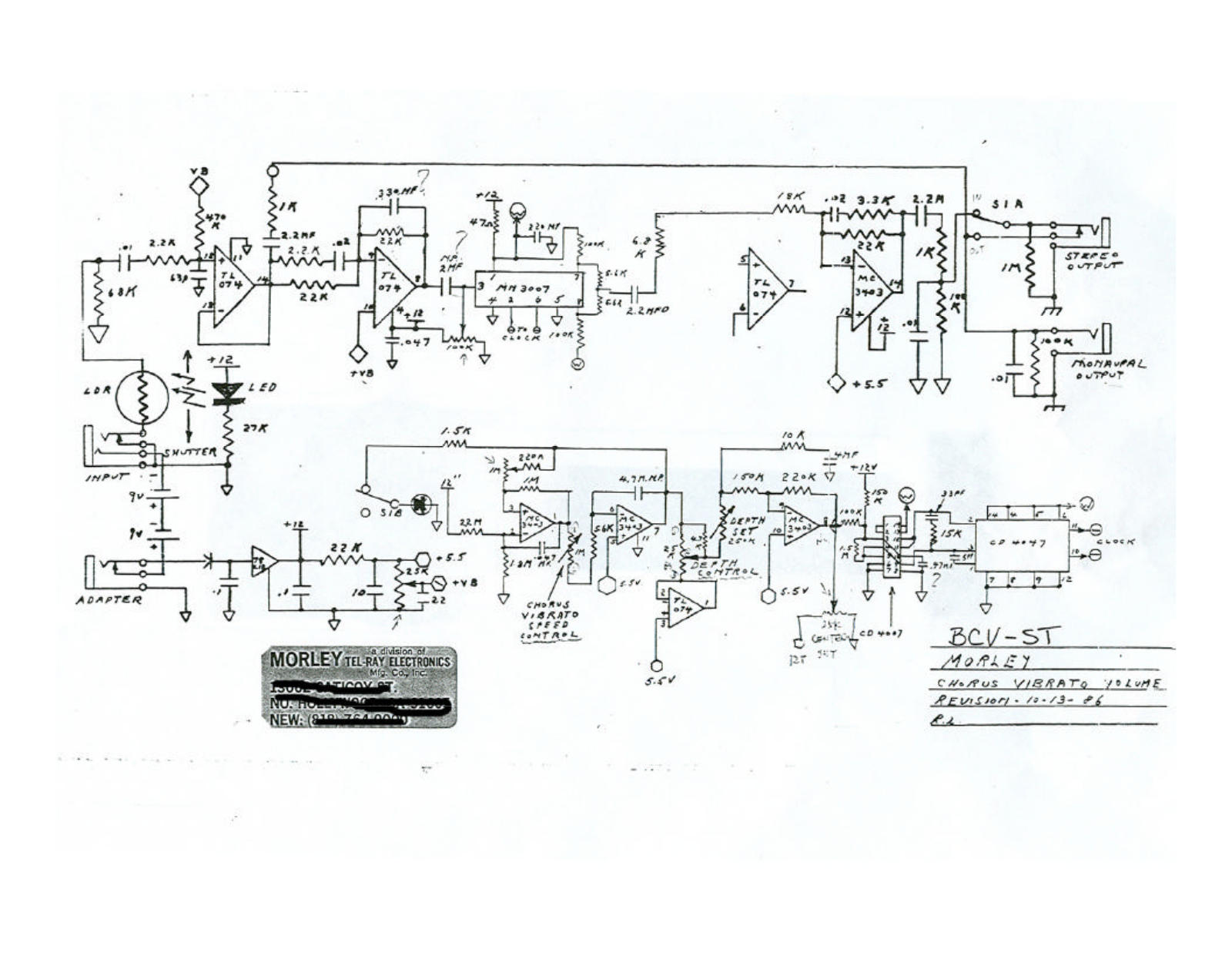 Morley Pedals BCV-STES User Manual