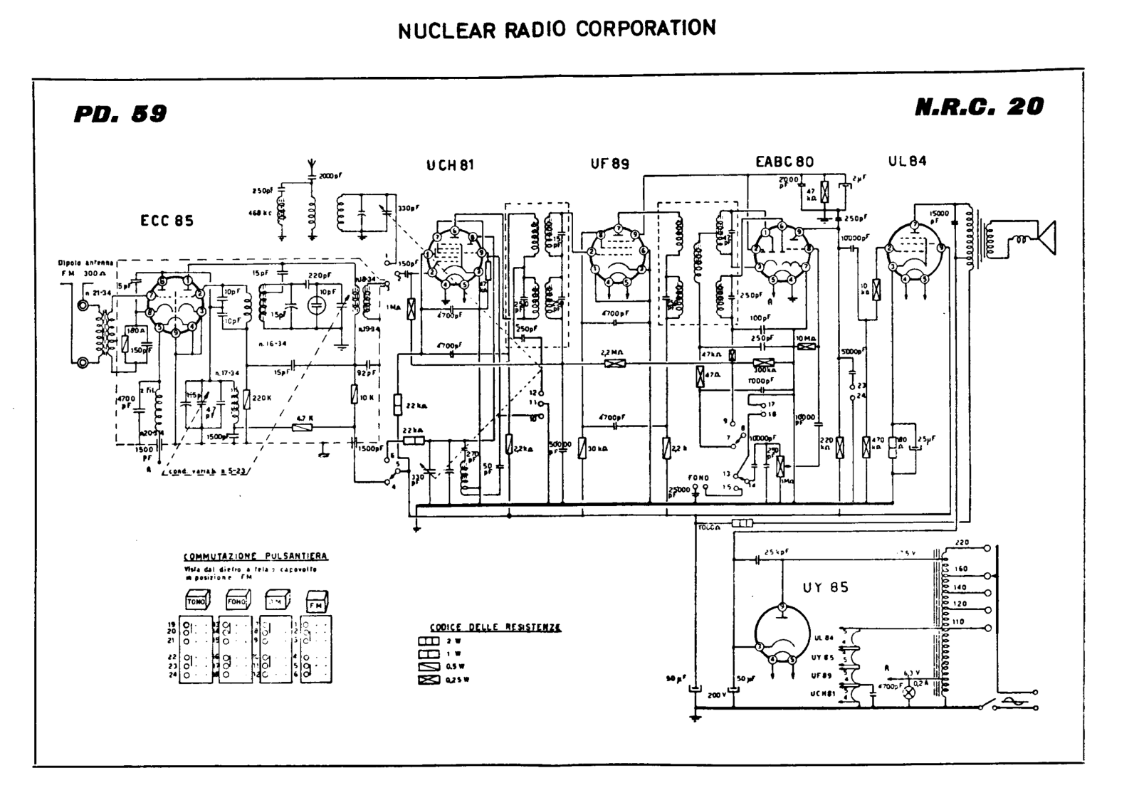 Trans Continents Radio pd59 schematic