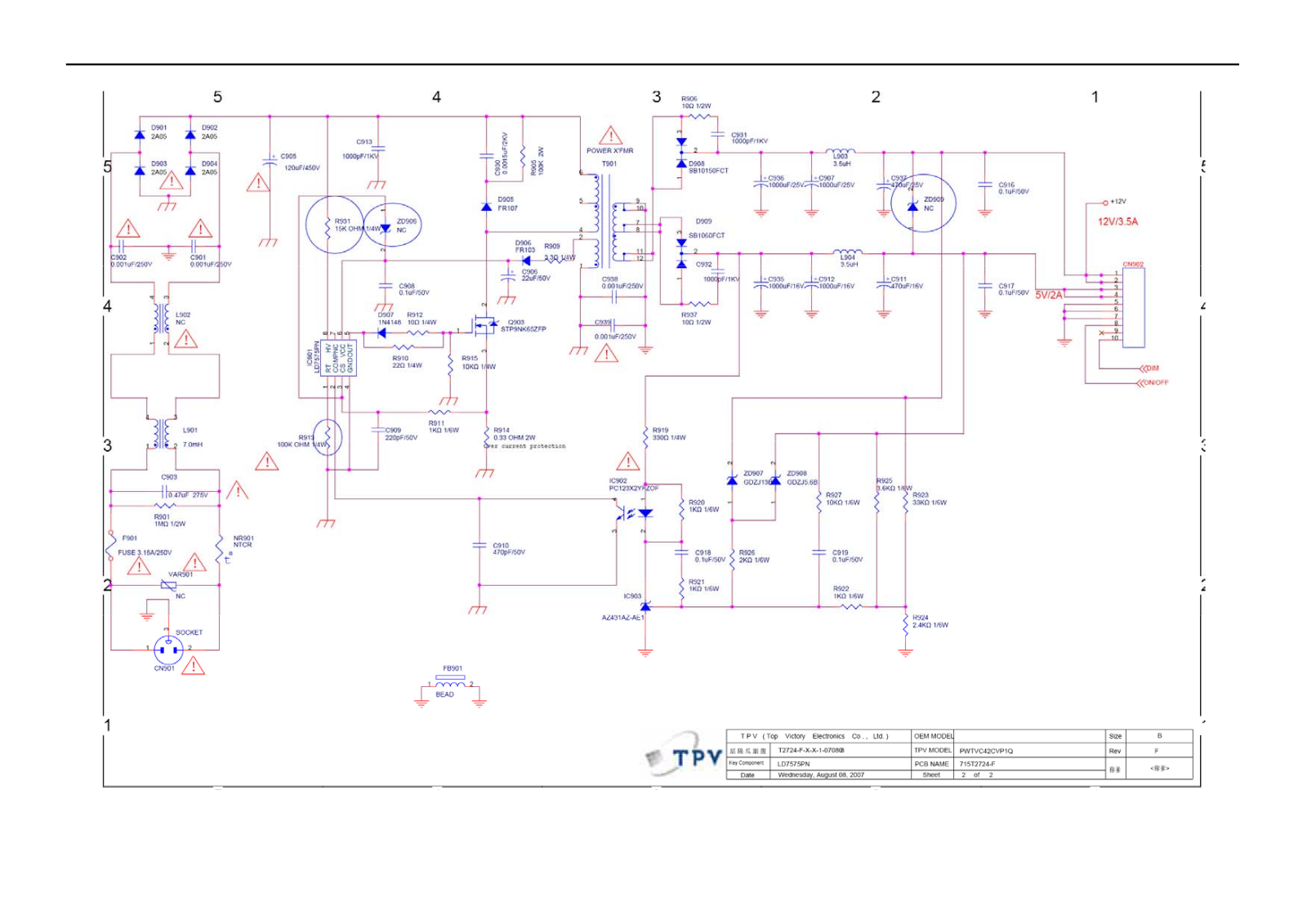 LG 715T2724, 715T2724-2 Schematic