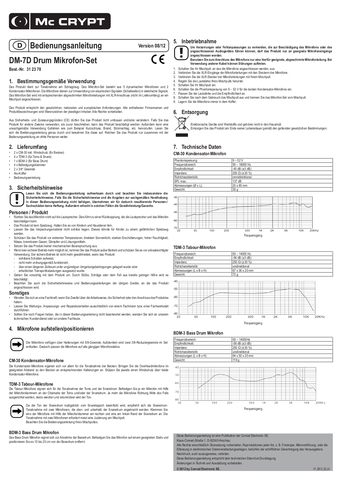 Mc Crypt DM-7D Operation Manual