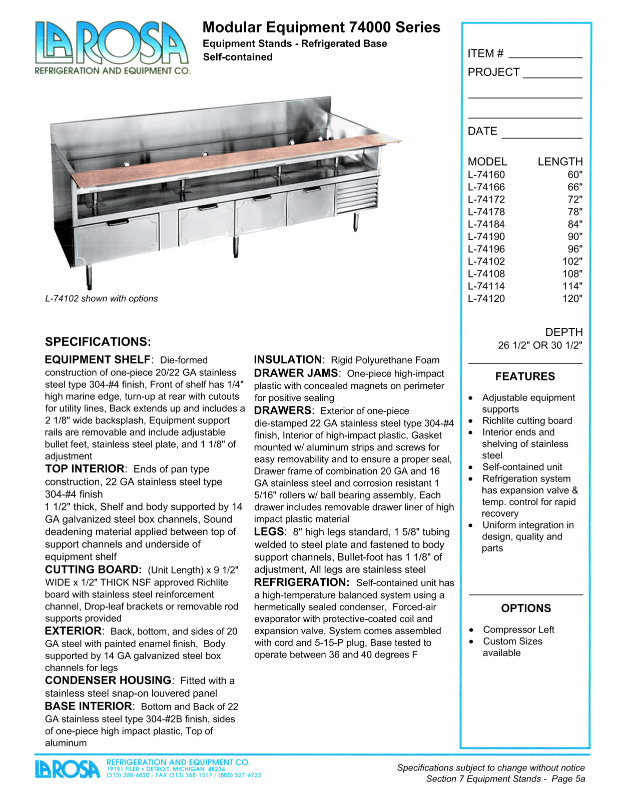 Larosa L-74108 User Manual