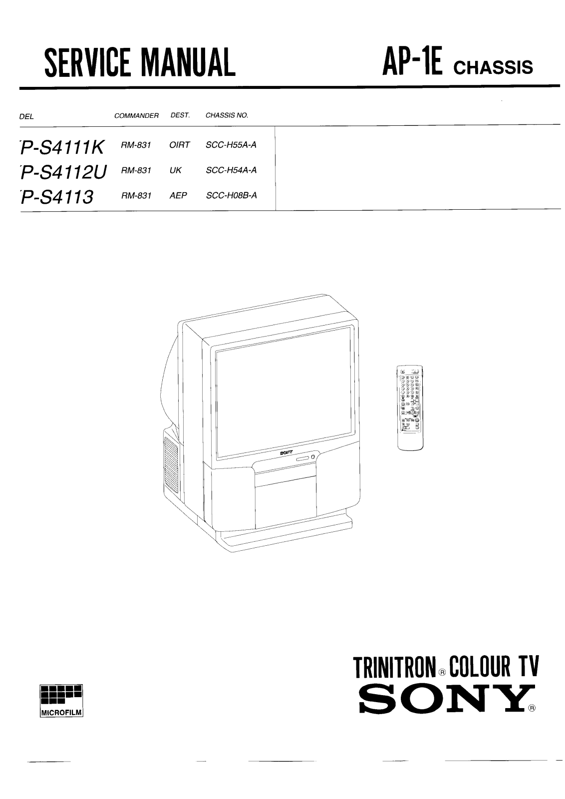 Sony P-S4111K Schematic