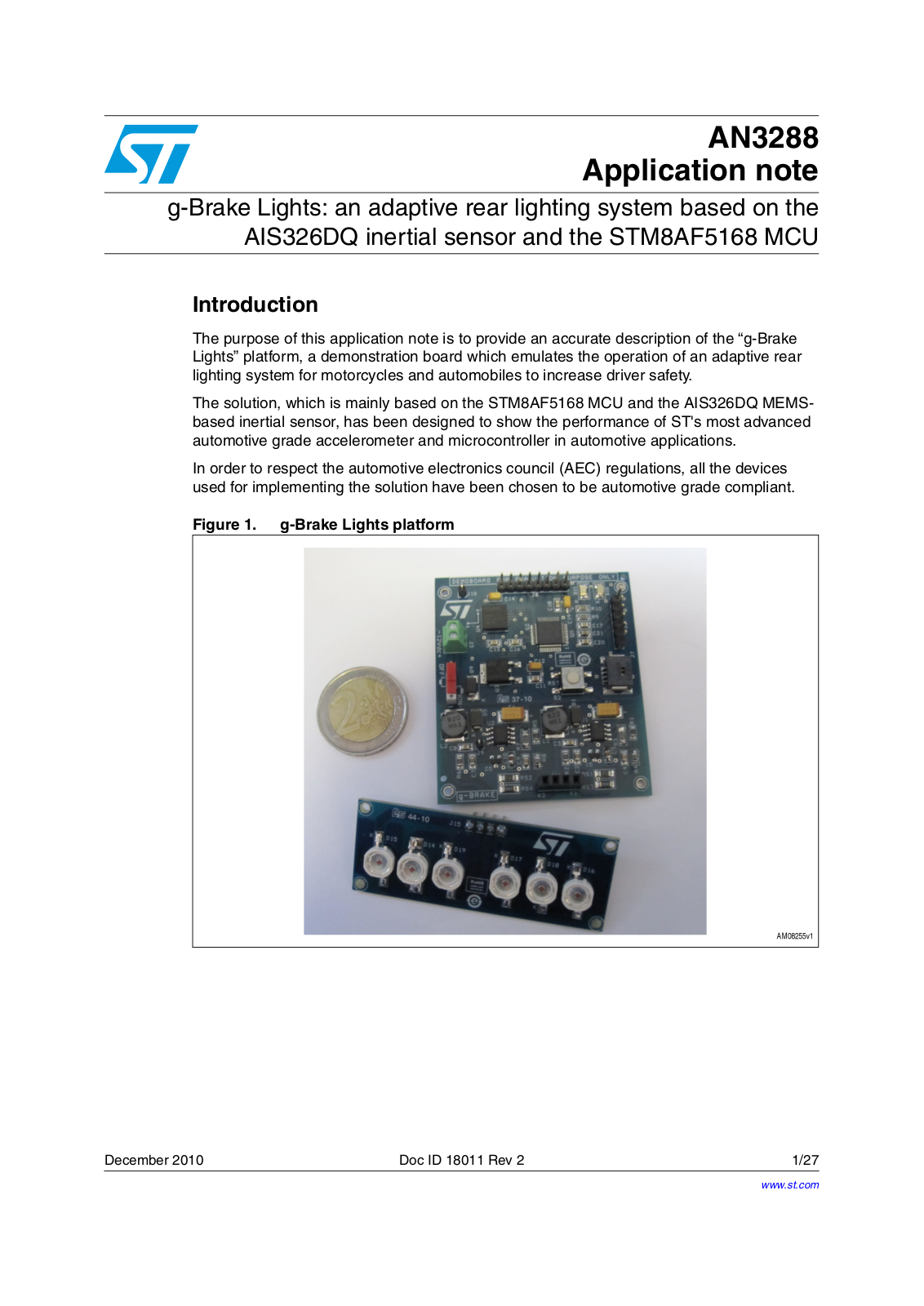 ST AN3288 Application note