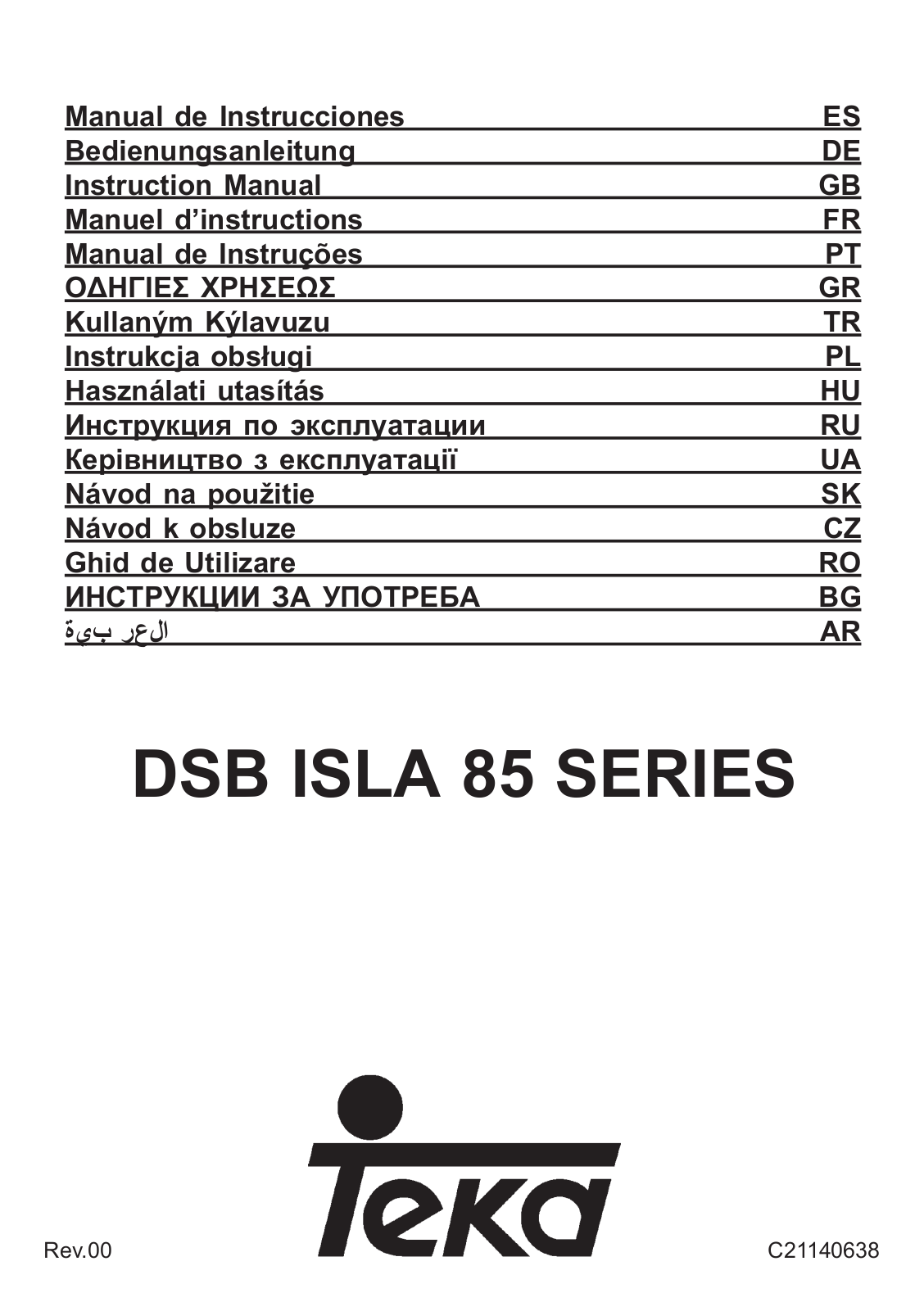 Teka DSB 985 ISLAND User guide - ManualMachine.com