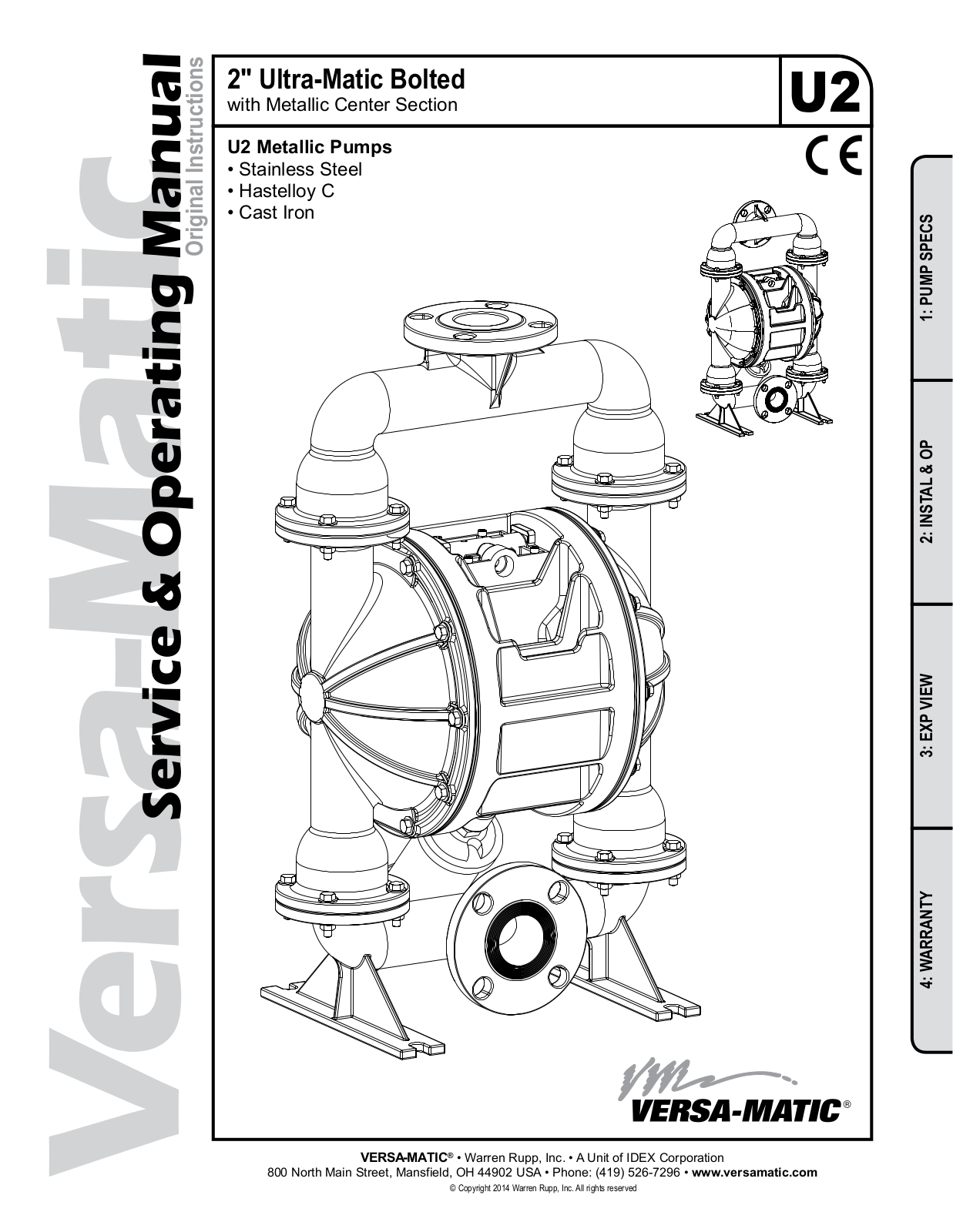 Versa-Matic 2 Ultra-Matic Bolted User Manual