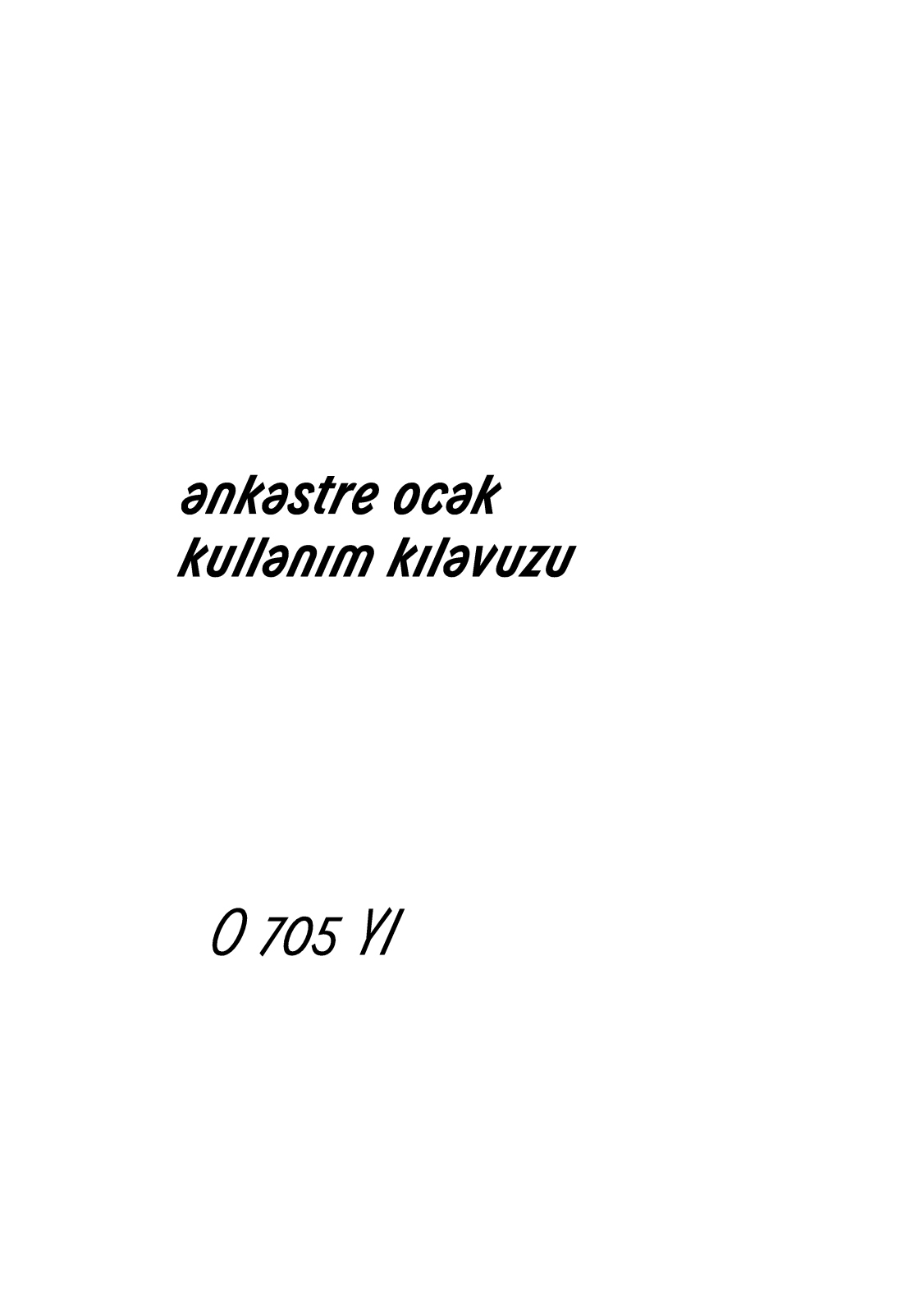 Arçelik O705YI User manual