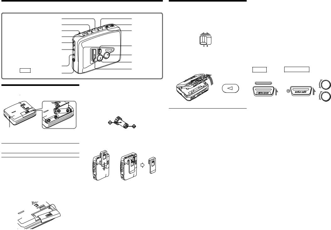 Sony WM-EX372, WM-EX172, WM-EX170 Operating Instructions