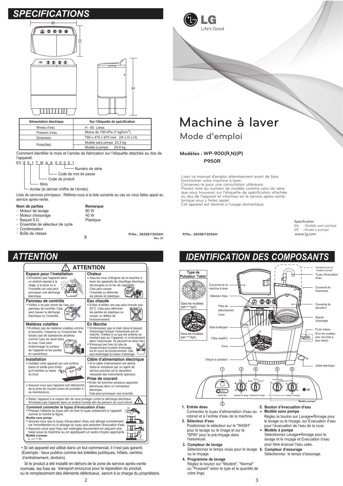 LG WP-900R Owner’s Manual