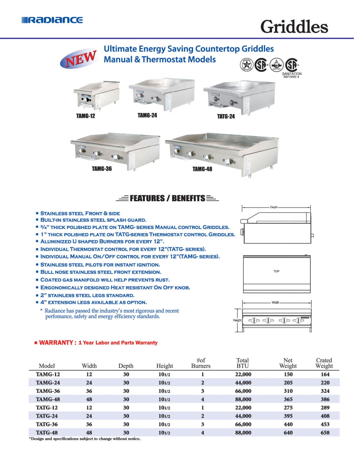 Turbo Air TATG-12 User Manual